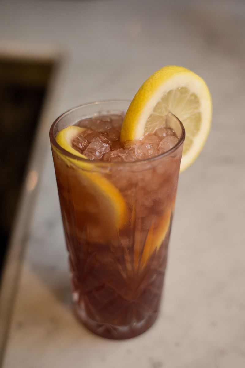 "Whisky Nowadays" with Templeton Rye, Montenegro Amaro, lemon, dash Angostura, honey syrup and ginger ale<br>